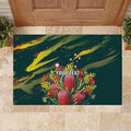 Australian Native Flower Personalised Rubber Doormat Banksia Nature’s Wild Flame - Aussie Hoodie