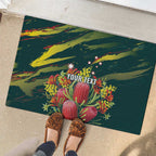 Australian Native Flower Personalised Rubber Doormat Banksia Nature’s Wild Flame - Aussie Hoodie