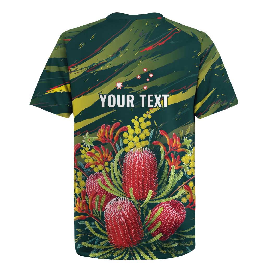 Australian Native Flower Personalised Rugby Jersey Banksia Nature’s Wild Flame - Aussie Hoodie
