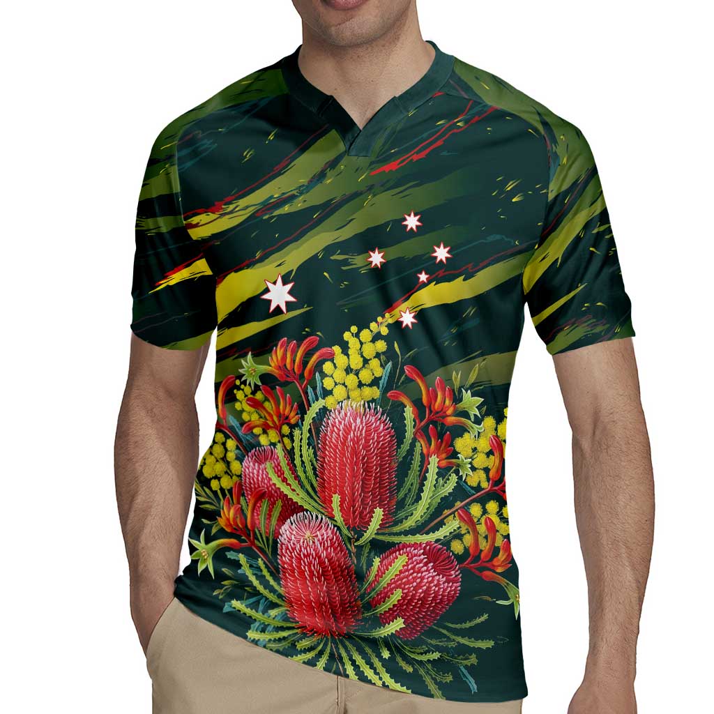Australian Native Flower Personalised Rugby Jersey Banksia Nature’s Wild Flame - Aussie Hoodie