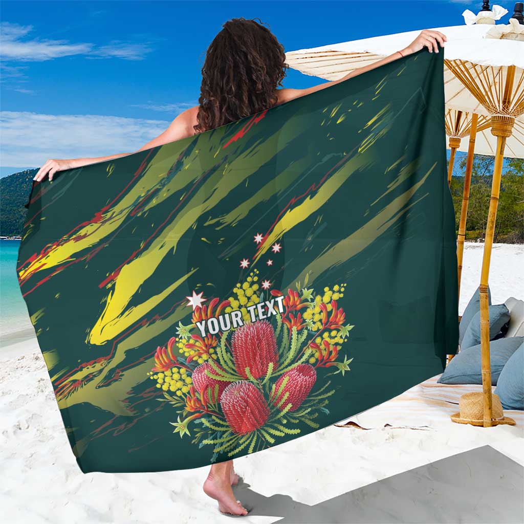 Australian Native Flower Personalised Sarong Banksia Nature’s Wild Flame - Aussie Hoodie