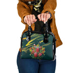 Australian Native Flower Personalised Shoulder Handbag Banksia Nature’s Wild Flame - Aussie Hoodie