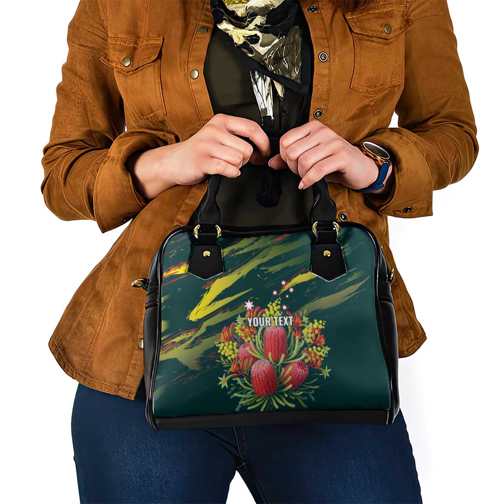 Australian Native Flower Personalised Shoulder Handbag Banksia Nature’s Wild Flame - Aussie Hoodie