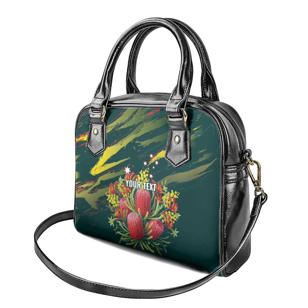 Australian Native Flower Personalised Shoulder Handbag Banksia Nature’s Wild Flame - Aussie Hoodie