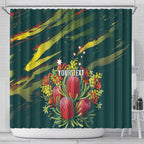 Australian Native Flower Personalised Shower Curtain Banksia Nature’s Wild Flame - Aussie Hoodie