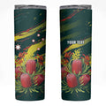 Australian Native Flower Personalised Skinny Tumbler Banksia Nature’s Wild Flame - Aussie Hoodie