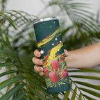 Australian Native Flower Personalised Skinny Tumbler Banksia Nature’s Wild Flame - Aussie Hoodie