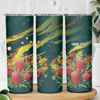 Australian Native Flower Personalised Skinny Tumbler Banksia Nature’s Wild Flame - Aussie Hoodie