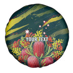 Australian Native Flower Personalised Spare Tire Cover Banksia Nature’s Wild Flame - Aussie Hoodie