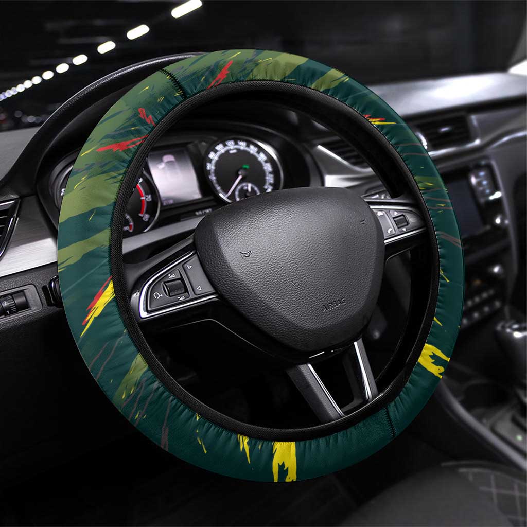Australian Native Flower Steering Wheel Cover Banksia Nature’s Wild Flame - Aussie Hoodie