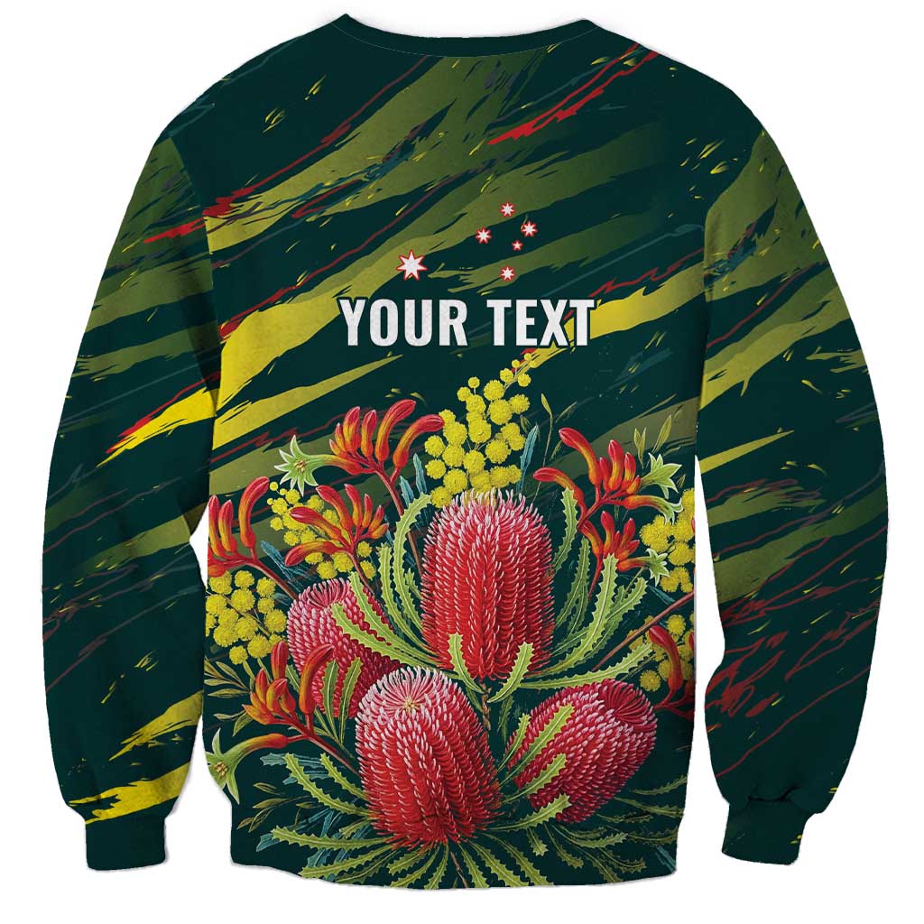 Australian Native Flower Personalised Sweatshirt Banksia Nature’s Wild Flame - Aussie Hoodie