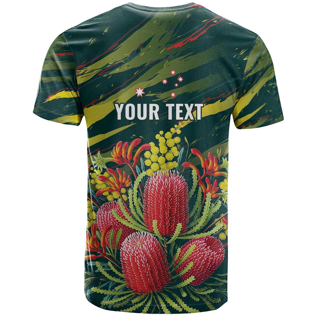 Australian Native Flower Personalised T Shirt Banksia Nature’s Wild Flame - Aussie Hoodie