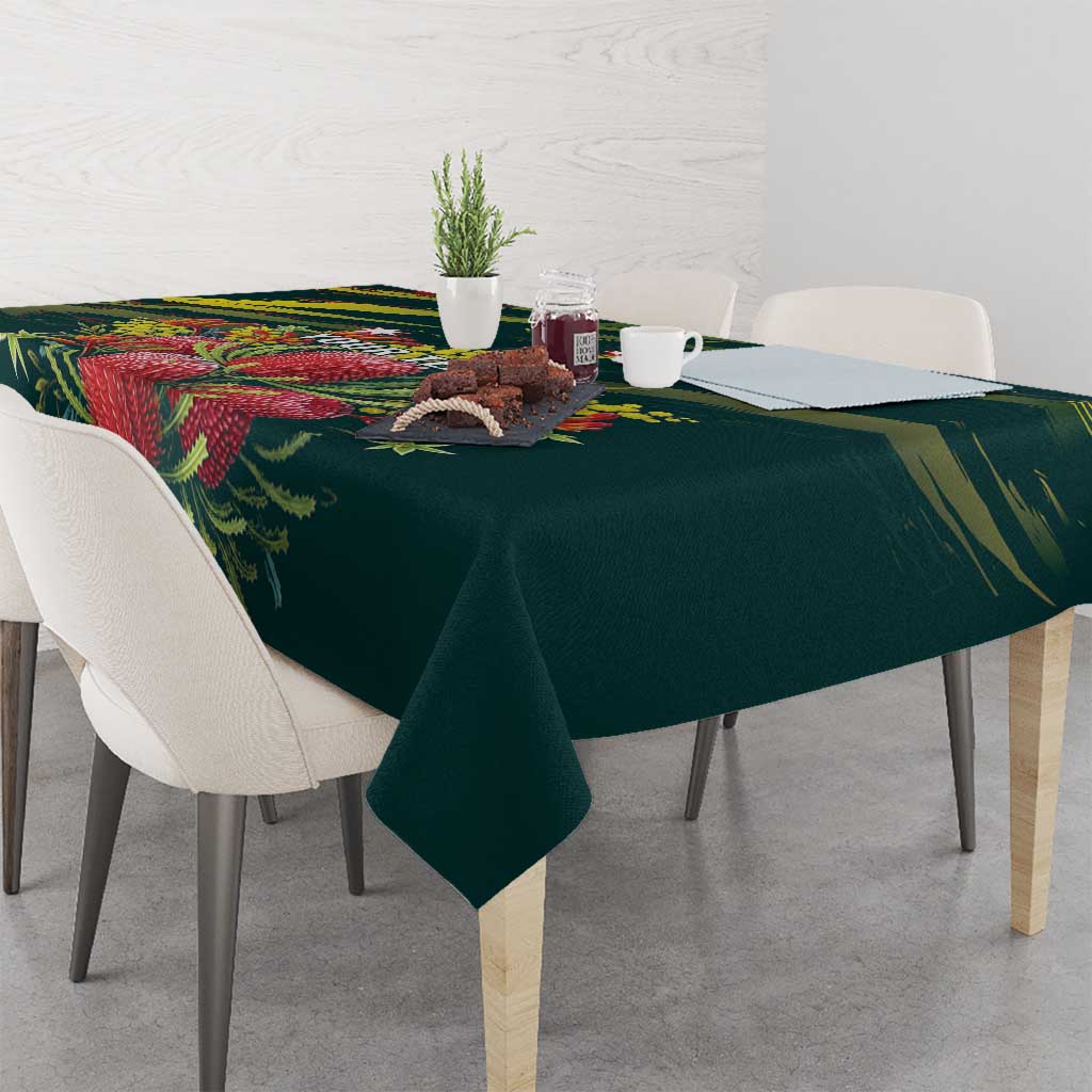 Australian Native Flower Personalised Tablecloth Banksia Nature’s Wild Flame - Aussie Hoodie