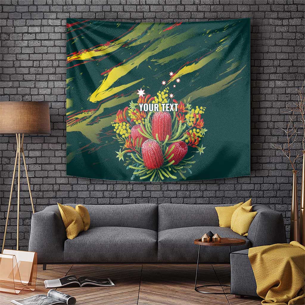 Australian Native Flower Personalised Tapestry Banksia Nature’s Wild Flame - Aussie Hoodie