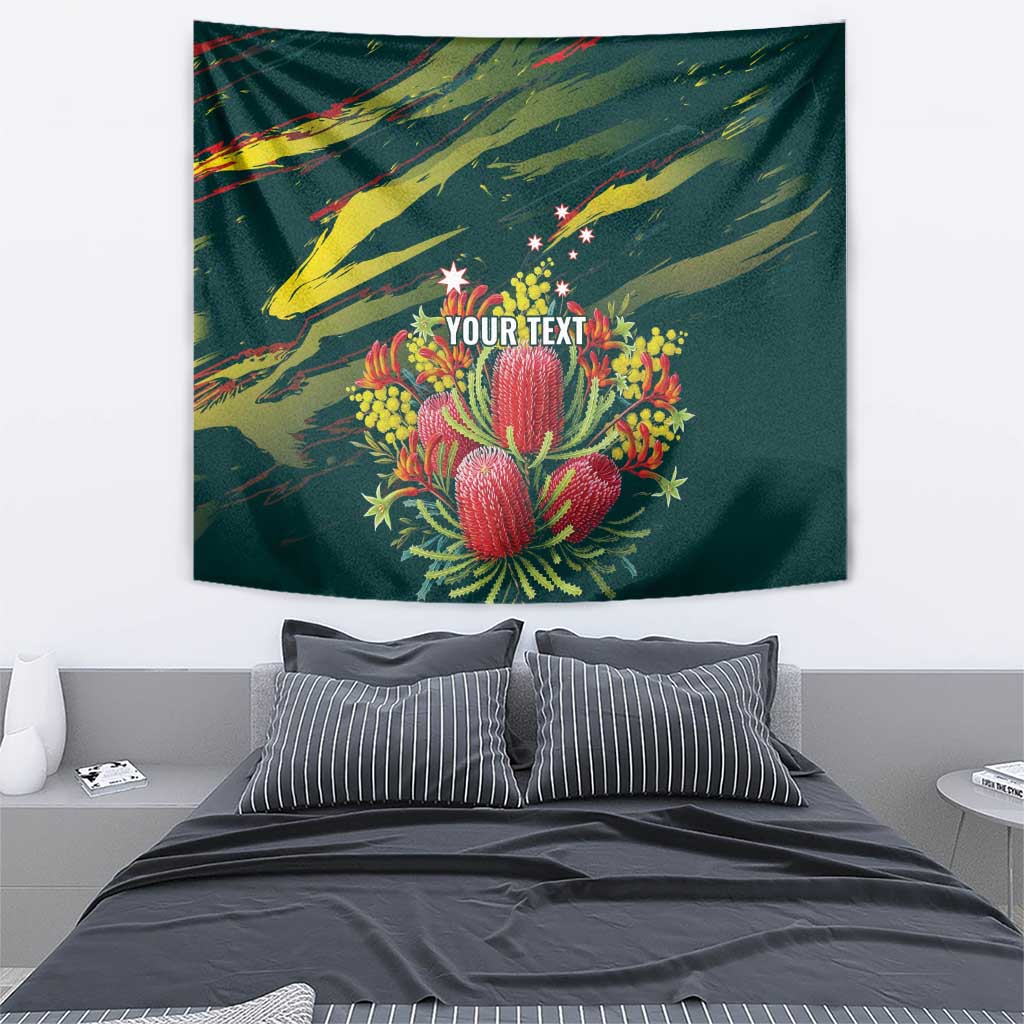 Australian Native Flower Personalised Tapestry Banksia Nature’s Wild Flame - Aussie Hoodie