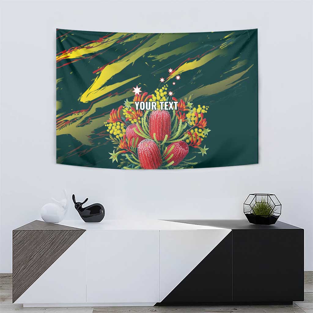 Australian Native Flower Personalised Tapestry Banksia Nature’s Wild Flame - Aussie Hoodie