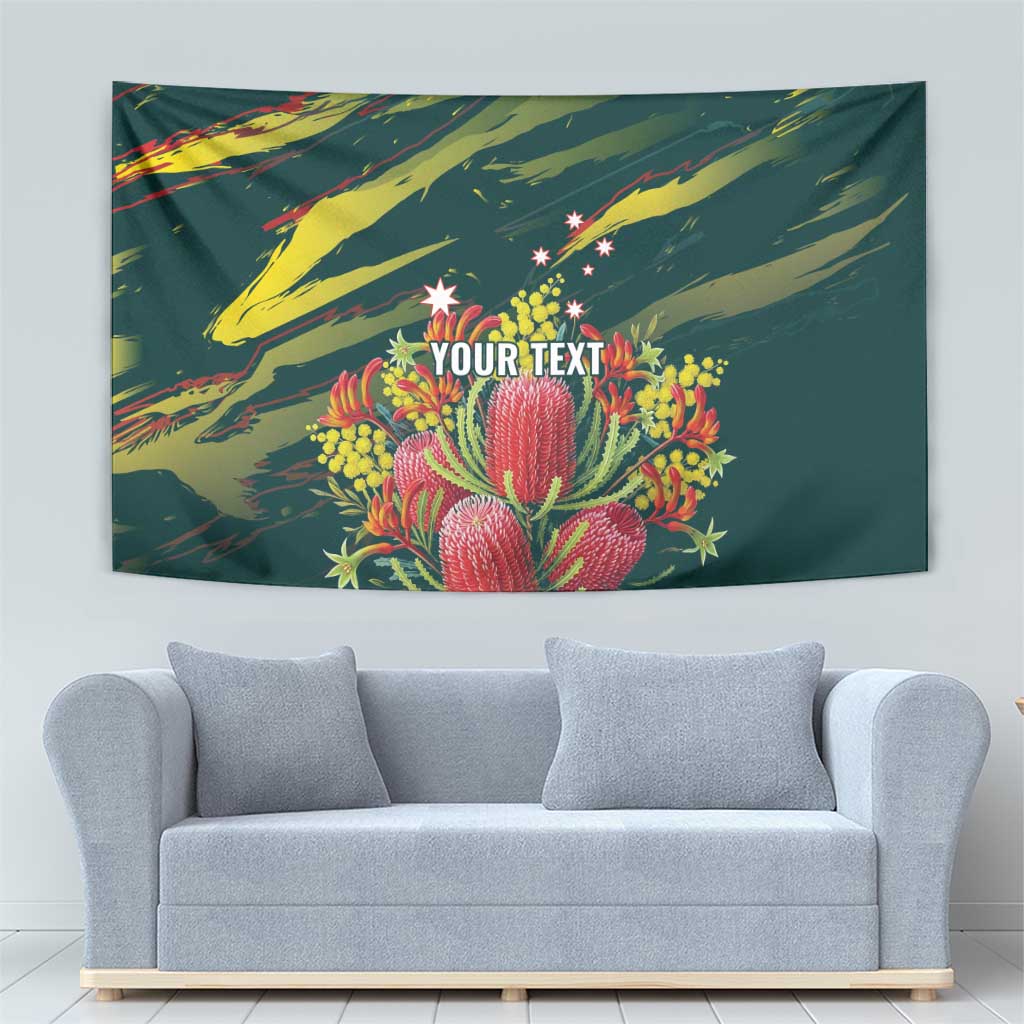 Australian Native Flower Personalised Tapestry Banksia Nature’s Wild Flame - Aussie Hoodie