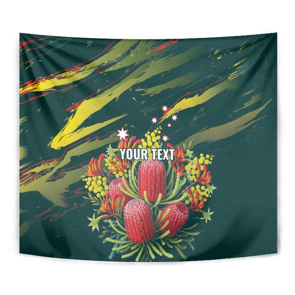 Australian Native Flower Personalised Tapestry Banksia Nature’s Wild Flame - Aussie Hoodie