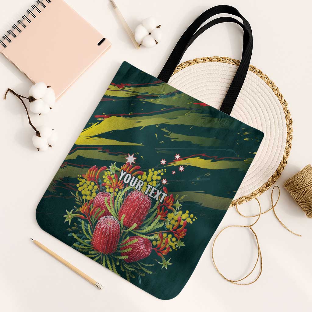 Australian Native Flower Personalised Tote Bag Banksia Nature’s Wild Flame - Aussie Hoodie