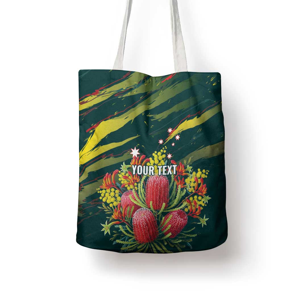 Australian Native Flower Personalised Tote Bag Banksia Nature’s Wild Flame - Aussie Hoodie