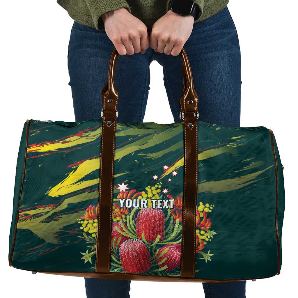 Australian Native Flower Personalised Travel Bag Banksia Nature’s Wild Flame - Aussie Hoodie
