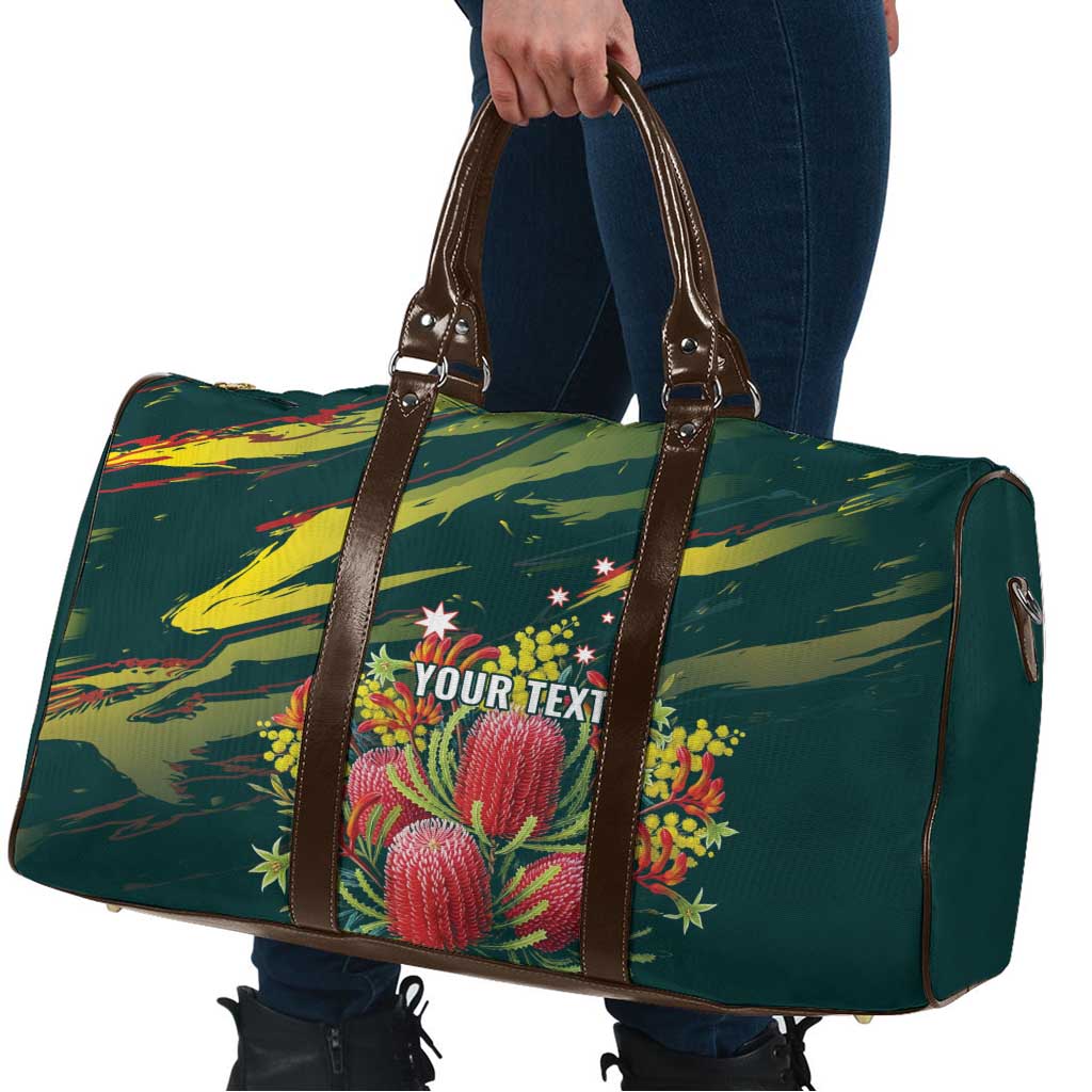 Australian Native Flower Personalised Travel Bag Banksia Nature’s Wild Flame - Aussie Hoodie