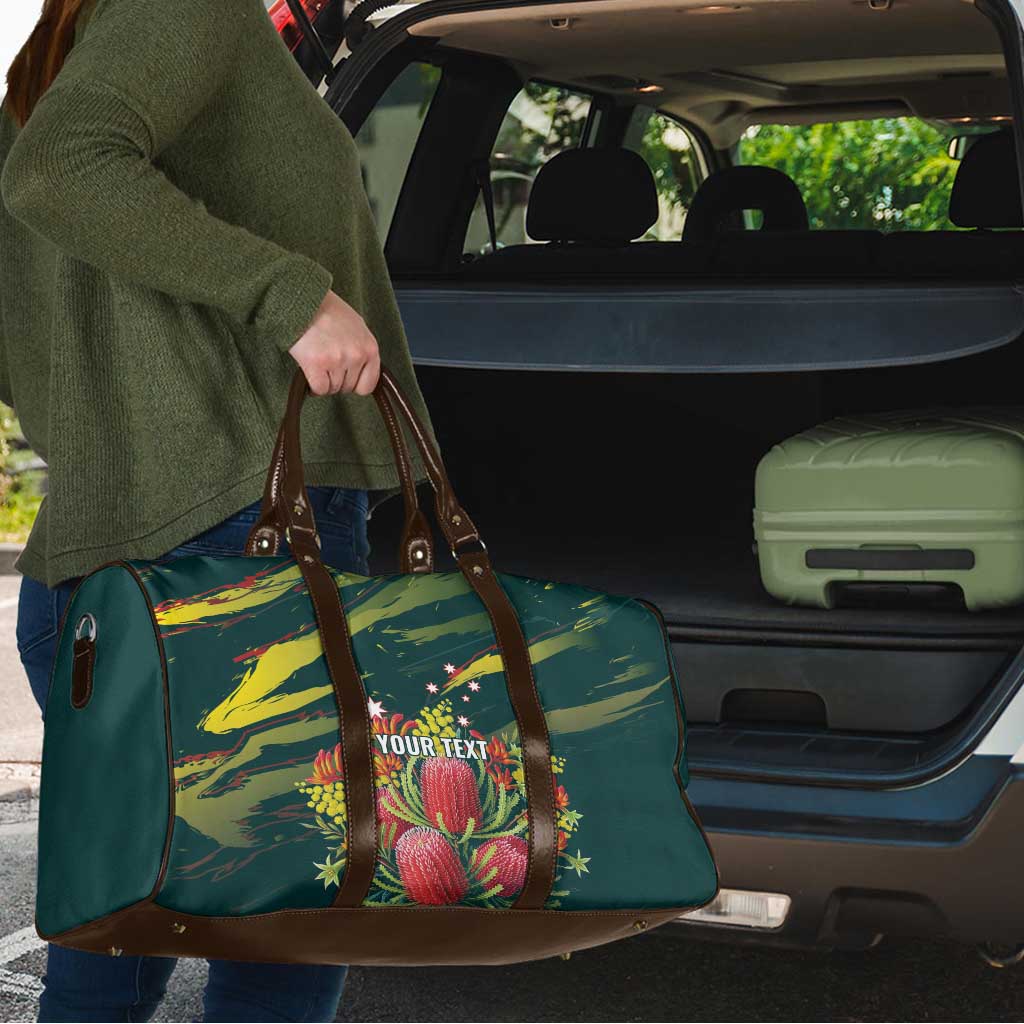 Australian Native Flower Personalised Travel Bag Banksia Nature’s Wild Flame - Aussie Hoodie