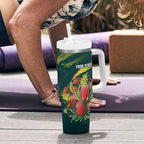 Australian Native Flower Personalised Tumbler With Handle Banksia Nature’s Wild Flame - Aussie Hoodie