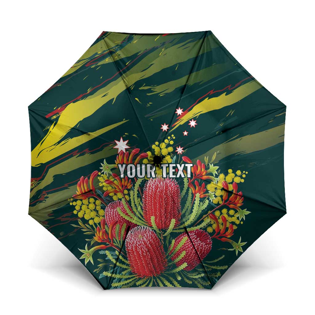 Australian Native Flower Personalised Umbrella Banksia Nature’s Wild Flame - Aussie Hoodie