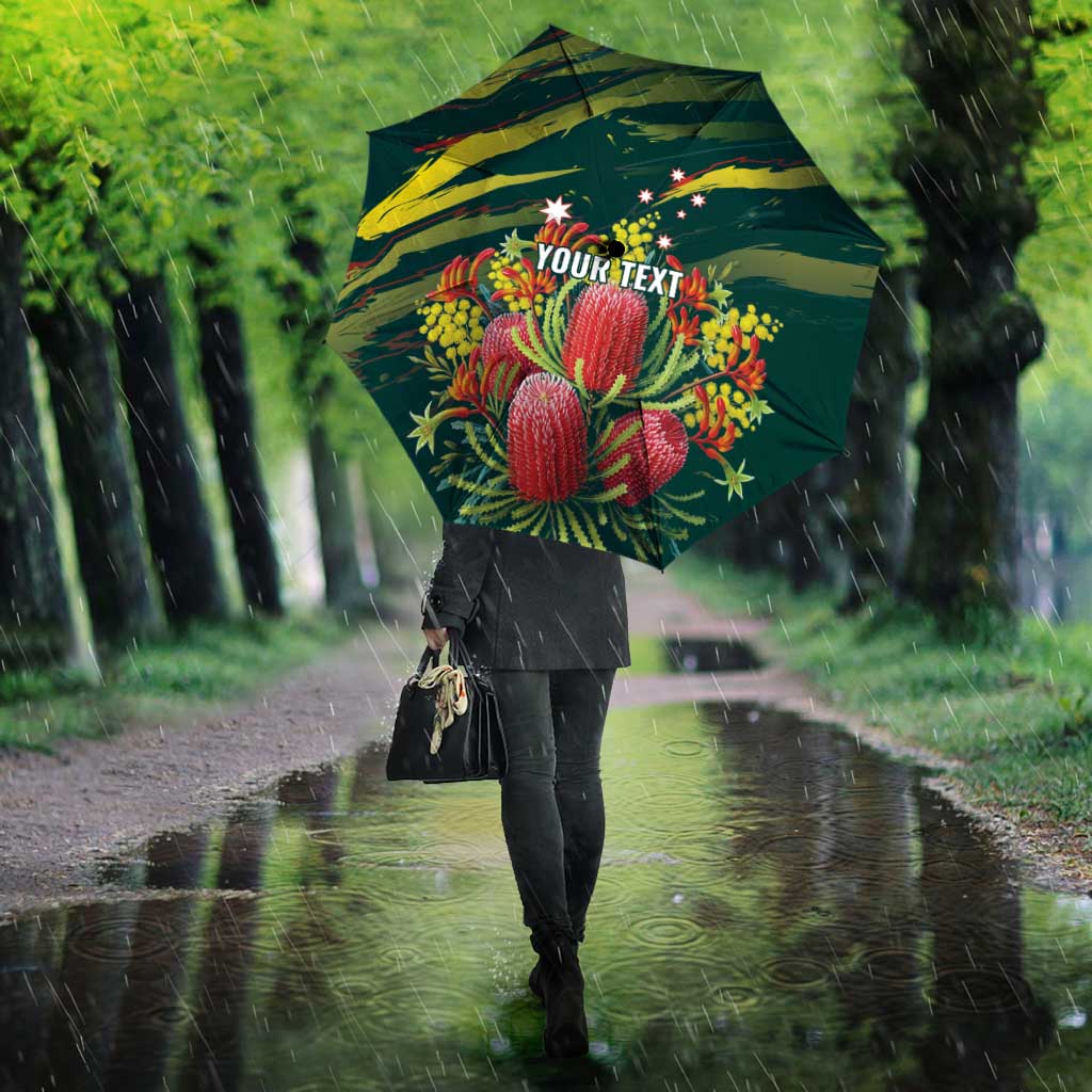 Australian Native Flower Personalised Umbrella Banksia Nature’s Wild Flame - Aussie Hoodie