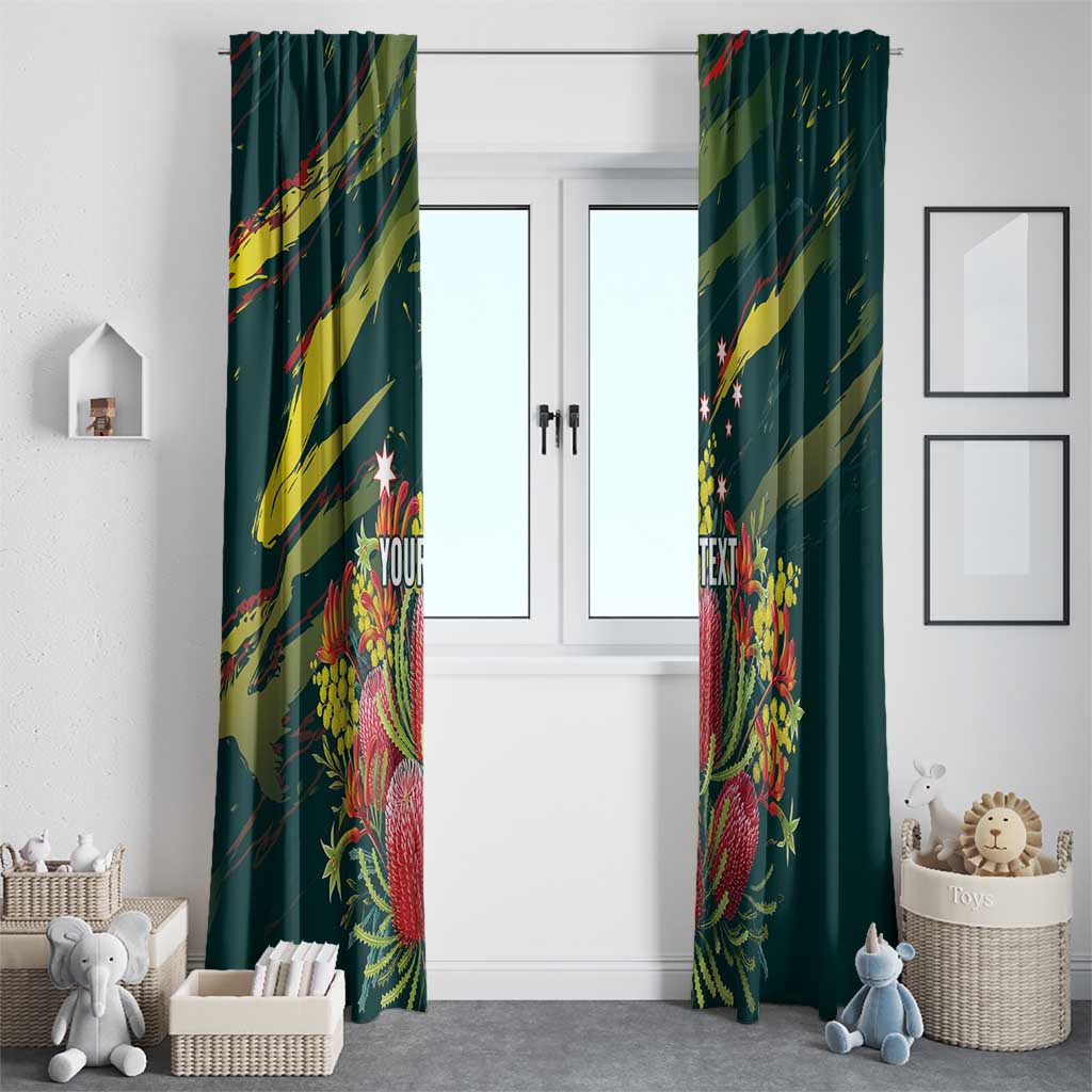Australian Native Flower Personalised Window Curtain Banksia Nature’s Wild Flame - Aussie Hoodie