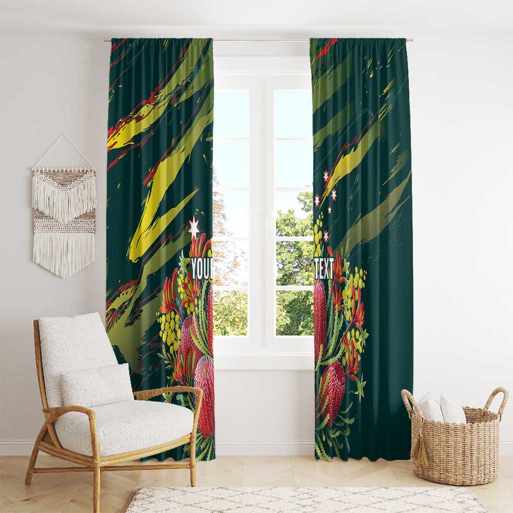 Australian Native Flower Personalised Window Curtain Banksia Nature’s Wild Flame - Aussie Hoodie