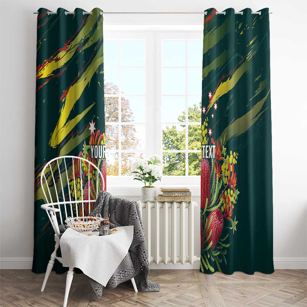 Australian Native Flower Personalised Window Curtain Banksia Nature’s Wild Flame - Aussie Hoodie