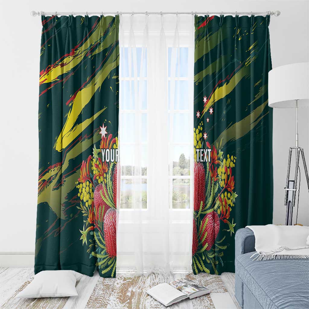 Australian Native Flower Personalised Window Curtain Banksia Nature’s Wild Flame - Aussie Hoodie