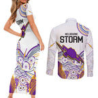 melbourne-storm-2023-couples-matching-short-sleeve-bodycon-dress-and-long-sleeve-button-shirts-special-nrl-rugby-indigenous-aboriginal
