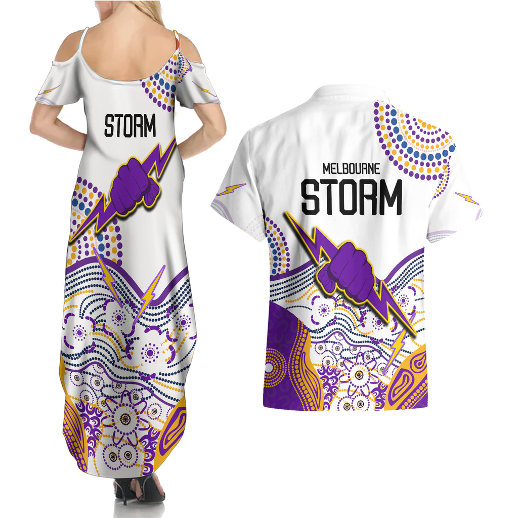 melbourne-storm-2023-couples-matching-summer-maxi-dress-and-hawaiian-shirt-special-nrl-rugby-indigenous-aboriginal