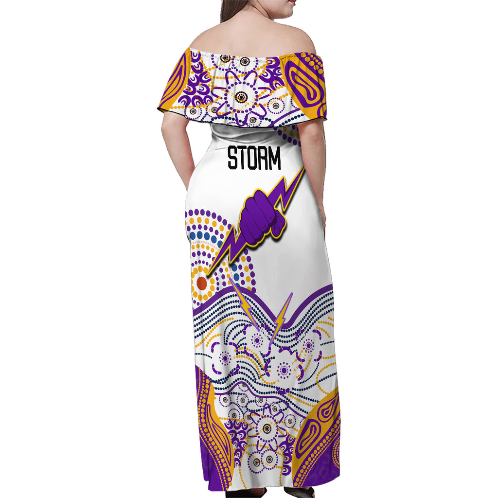 melbourne-storm-2023-family-matching-off-shoulder-maxi-dress-and-hawaiian-shirt-special-nrl-rugby-indigenous-aboriginal