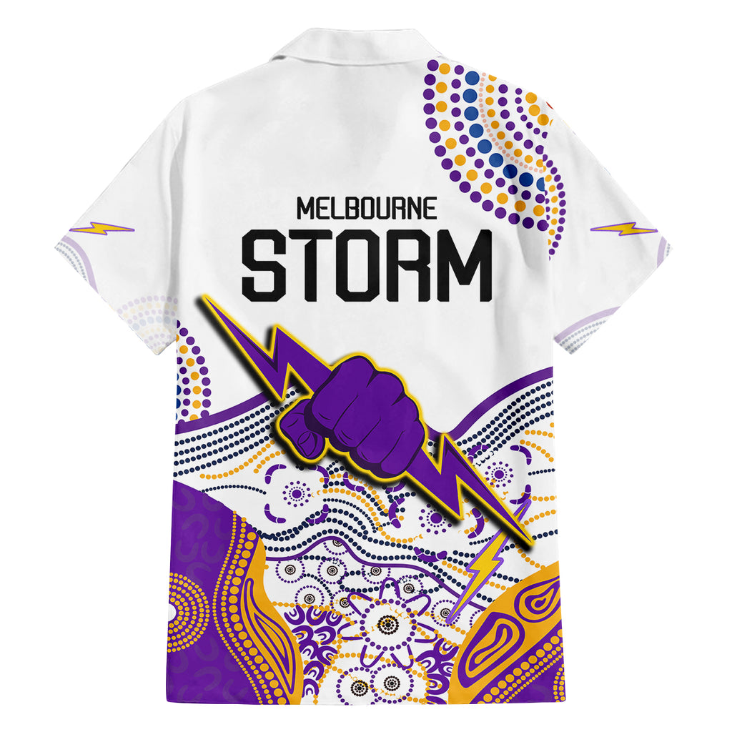 melbourne-storm-2023-family-matching-off-shoulder-short-dress-and-hawaiian-shirt-special-nrl-rugby-indigenous-aboriginal