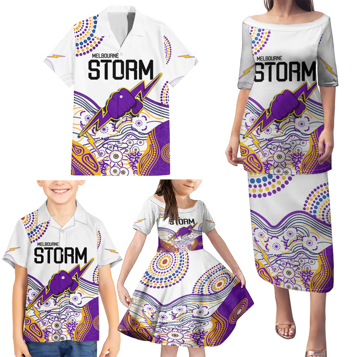 melbourne-storm-2023-family-matching-puletasi-dress-and-hawaiian-shirt-special-nrl-rugby-indigenous-aboriginal