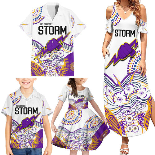melbourne-storm-2023-family-matching-summer-maxi-dress-and-hawaiian-shirt-special-nrl-rugby-indigenous-aboriginal