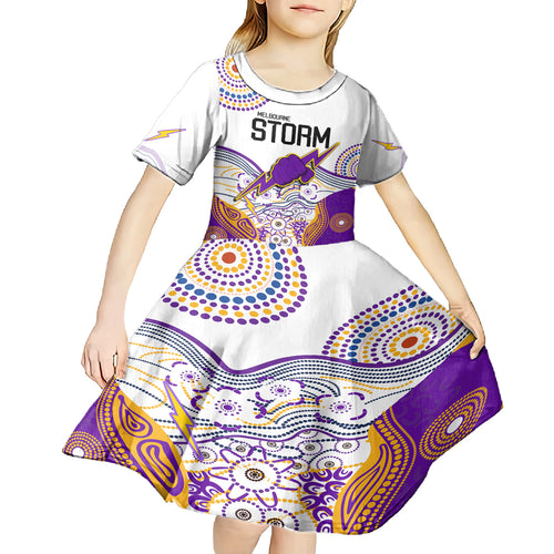melbourne-storm-2023-kid-short-sleeve-dress-special-nrl-rugby-indigenous-aboriginal