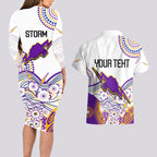 personalised-melbourne-storm-2023-couples-matching-long-sleeve-bodycon-dress-and-hawaiian-shirt-special-nrl-rugby-indeginous-aboriginal