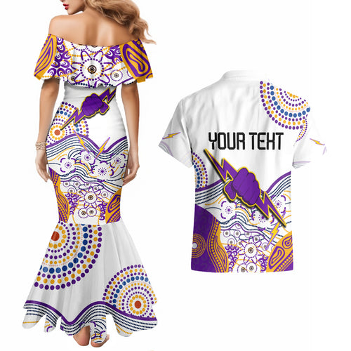 personalised-melbourne-storm-2023-couples-matching-mermaid-dress-and-hawaiian-shirt-special-nrl-rugby-indeginous-aboriginal