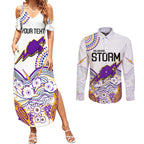 personalised-melbourne-storm-2023-couples-matching-summer-maxi-dress-and-long-sleeve-button-shirts-special-nrl-rugby-indeginous-aboriginal