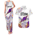 personalised-melbourne-storm-2023-couples-matching-tank-maxi-dress-and-hawaiian-shirt-special-nrl-rugby-indeginous-aboriginal