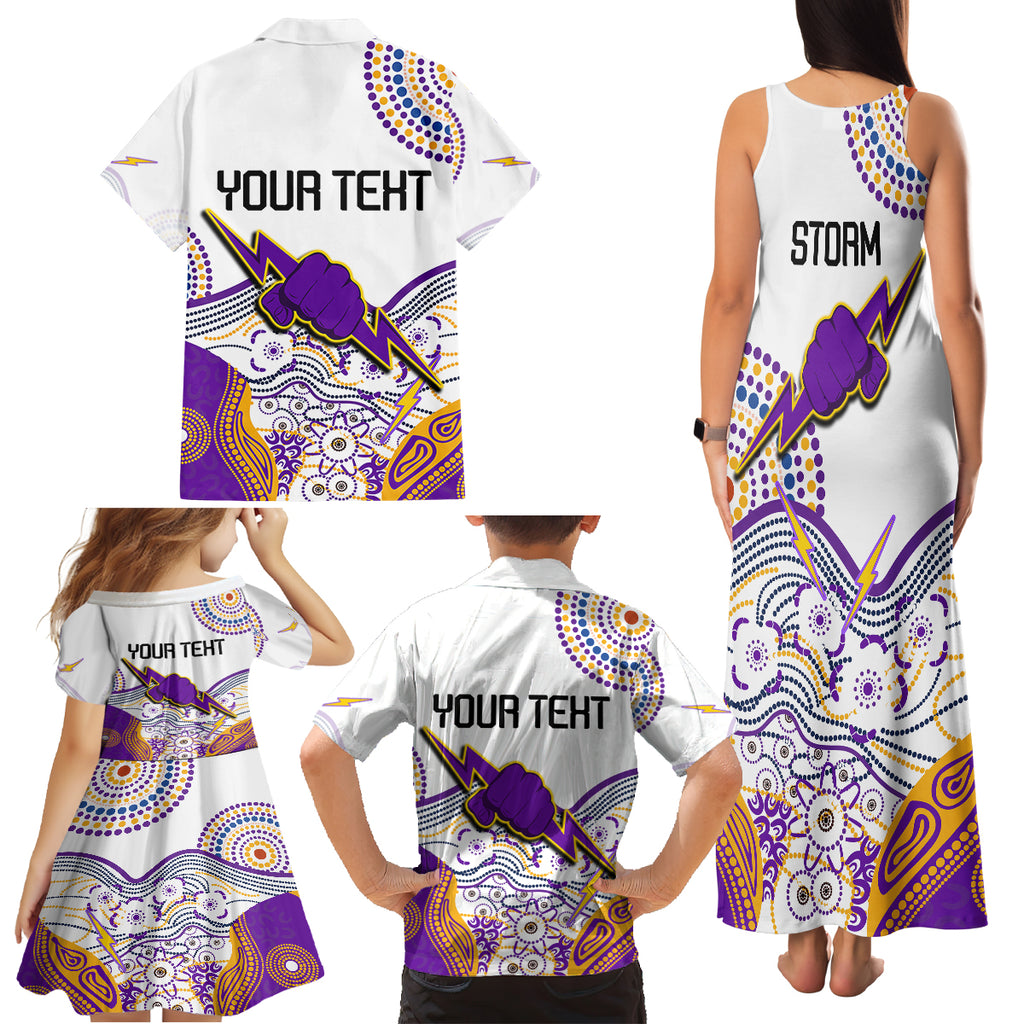 personalised-melbourne-storm-2023-family-matching-tank-maxi-dress-and-hawaiian-shirt-special-nrl-rugby-indeginous-aboriginal