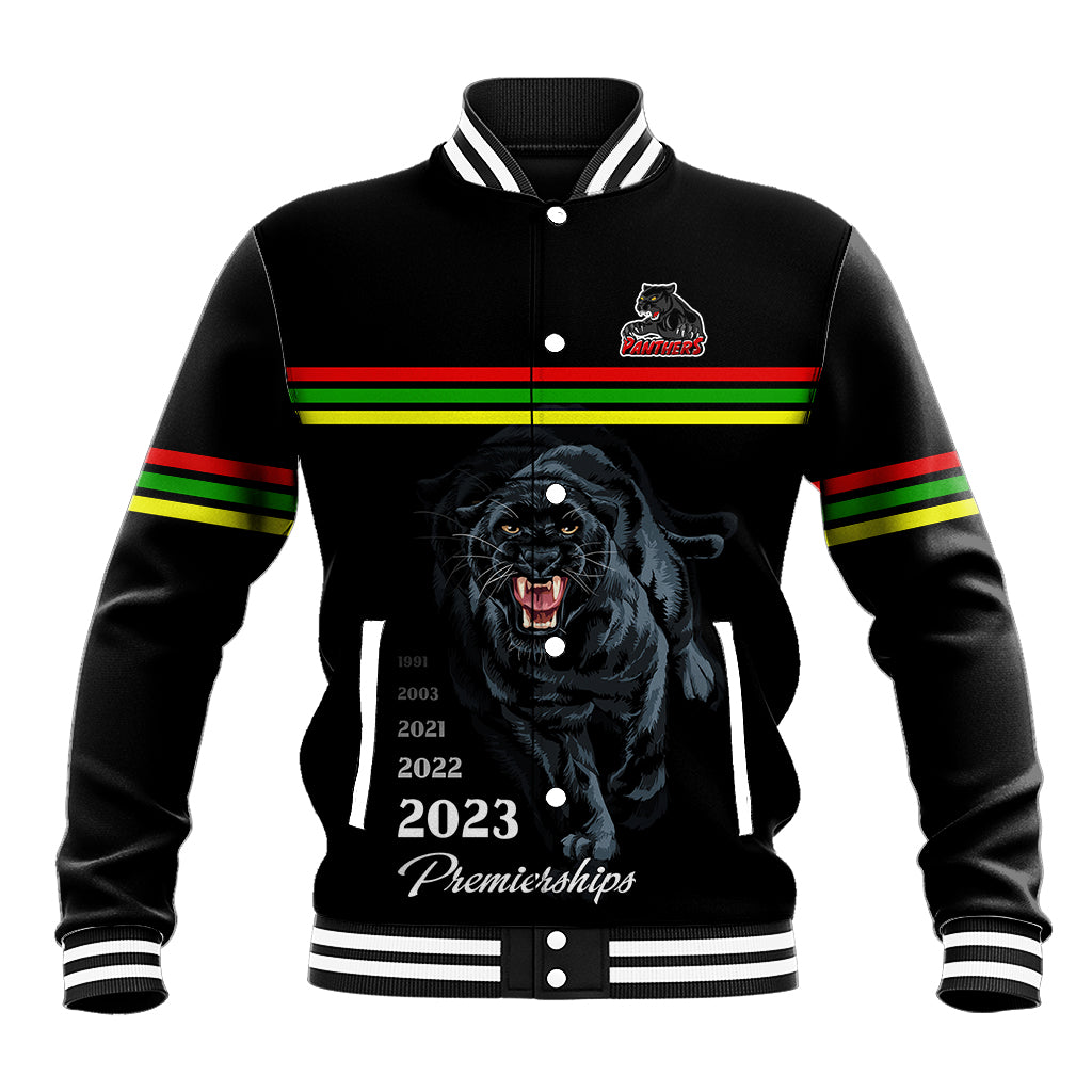 panther-premierships-baseball-jacket-go-champions-2023-black-simple-style