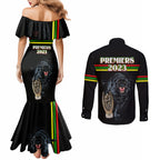 panther-premierships-couples-matching-mermaid-dress-and-long-sleeve-button-shirts-go-champions-2023-black-simple-style