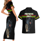 panther-premierships-couples-matching-short-sleeve-bodycon-dress-and-hawaiian-shirt-go-champions-2023-black-simple-style