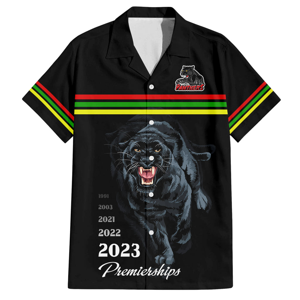 panther-premierships-family-matching-puletasi-dress-and-hawaiian-shirt-go-champions-2023-black-simple-style